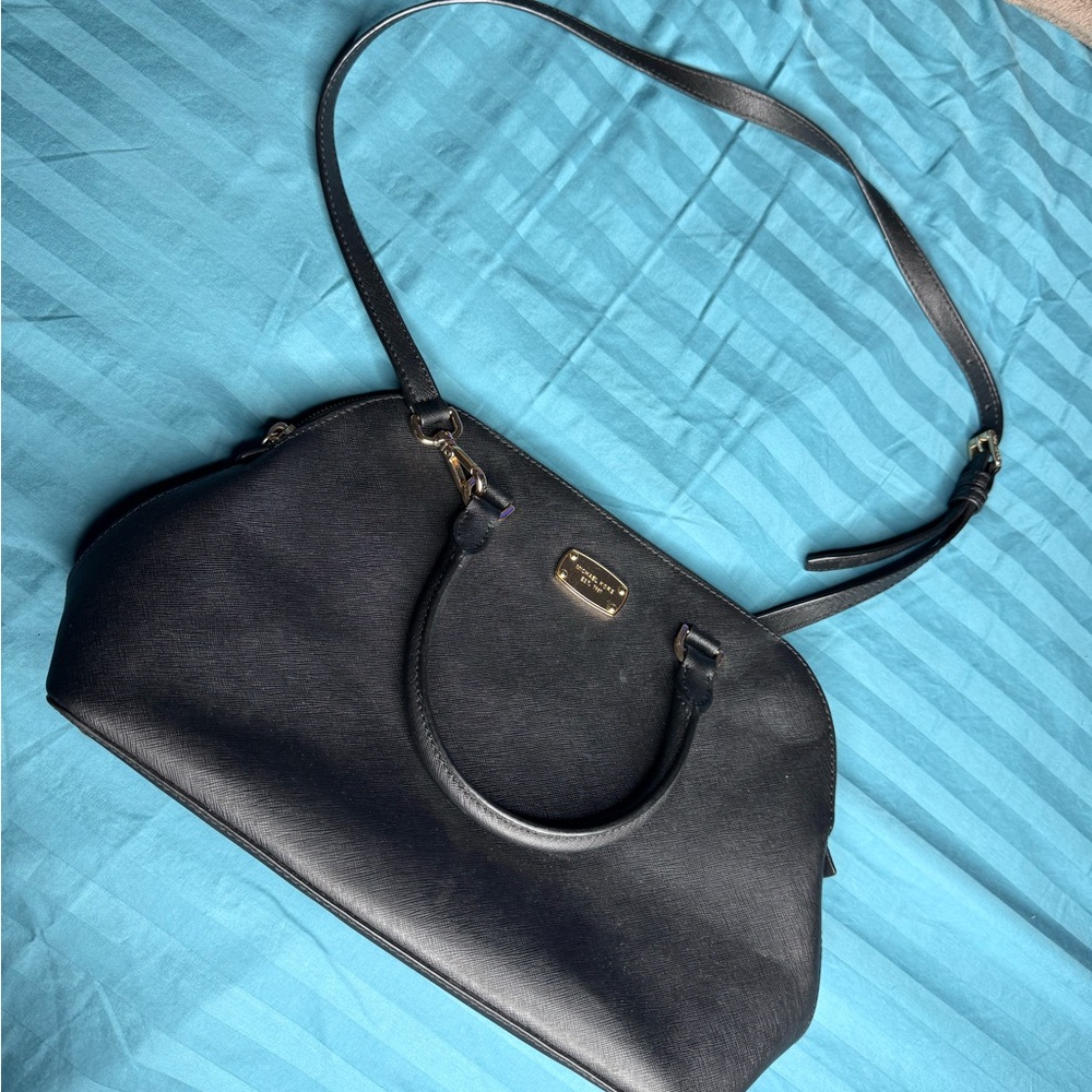 MICHAEL Michael Kors Black Leather Shoulder Bag